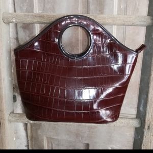 Brown Elka Gator Handbag